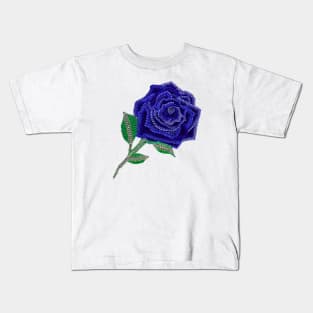 Rose - Navy Blue Kids T-Shirt